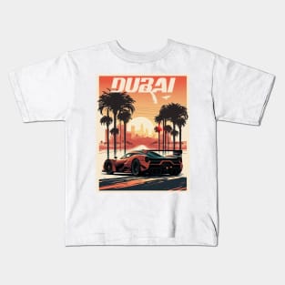 Dubai Supercar Modern Travel Art Poster Kids T-Shirt